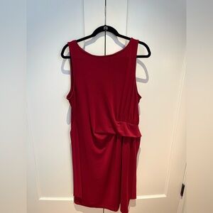 Talbots Sleeveless Red Midi Dress